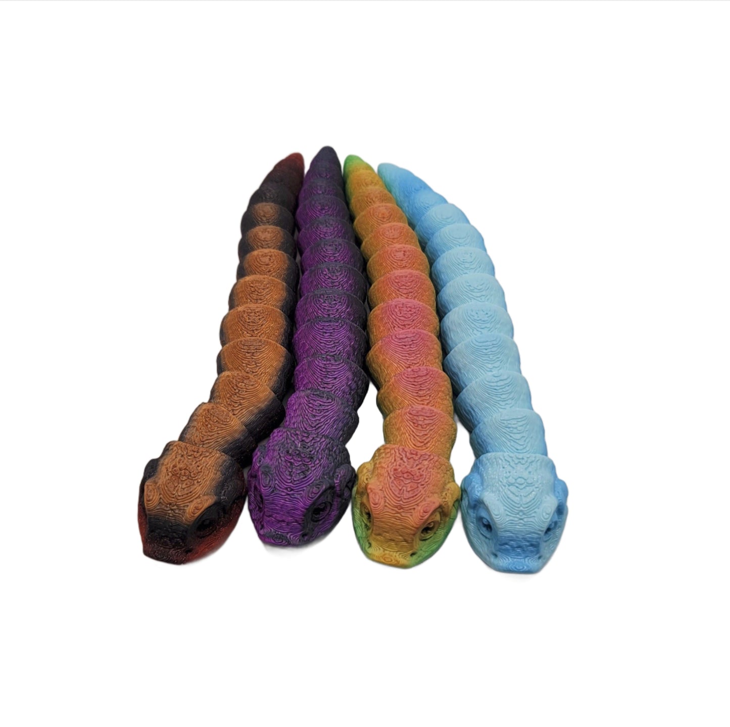 Hognose Snake Family of 3 - 3D printed Articulating figurine