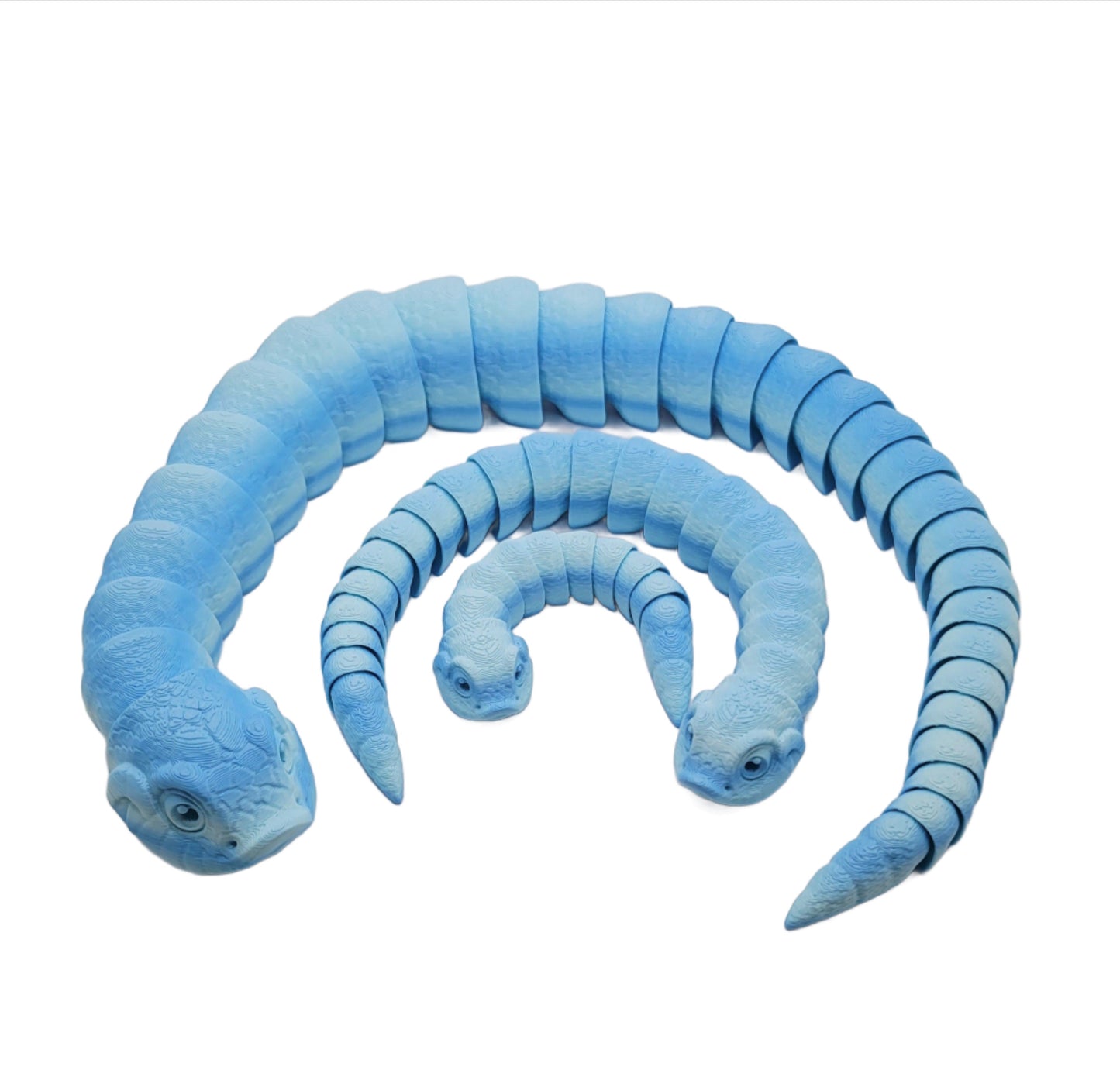 Hognose Snake Family of 3 - 3D printed Articulating figurine