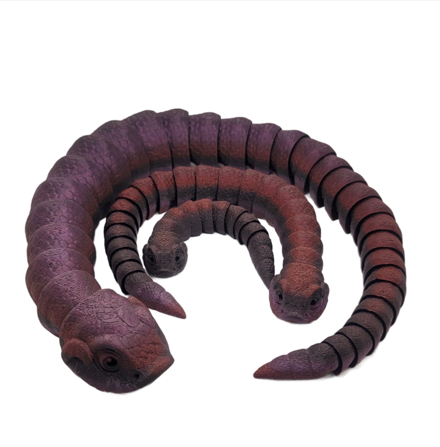 Hognose Snake Family of 3 - 3D printed Articulating figurine