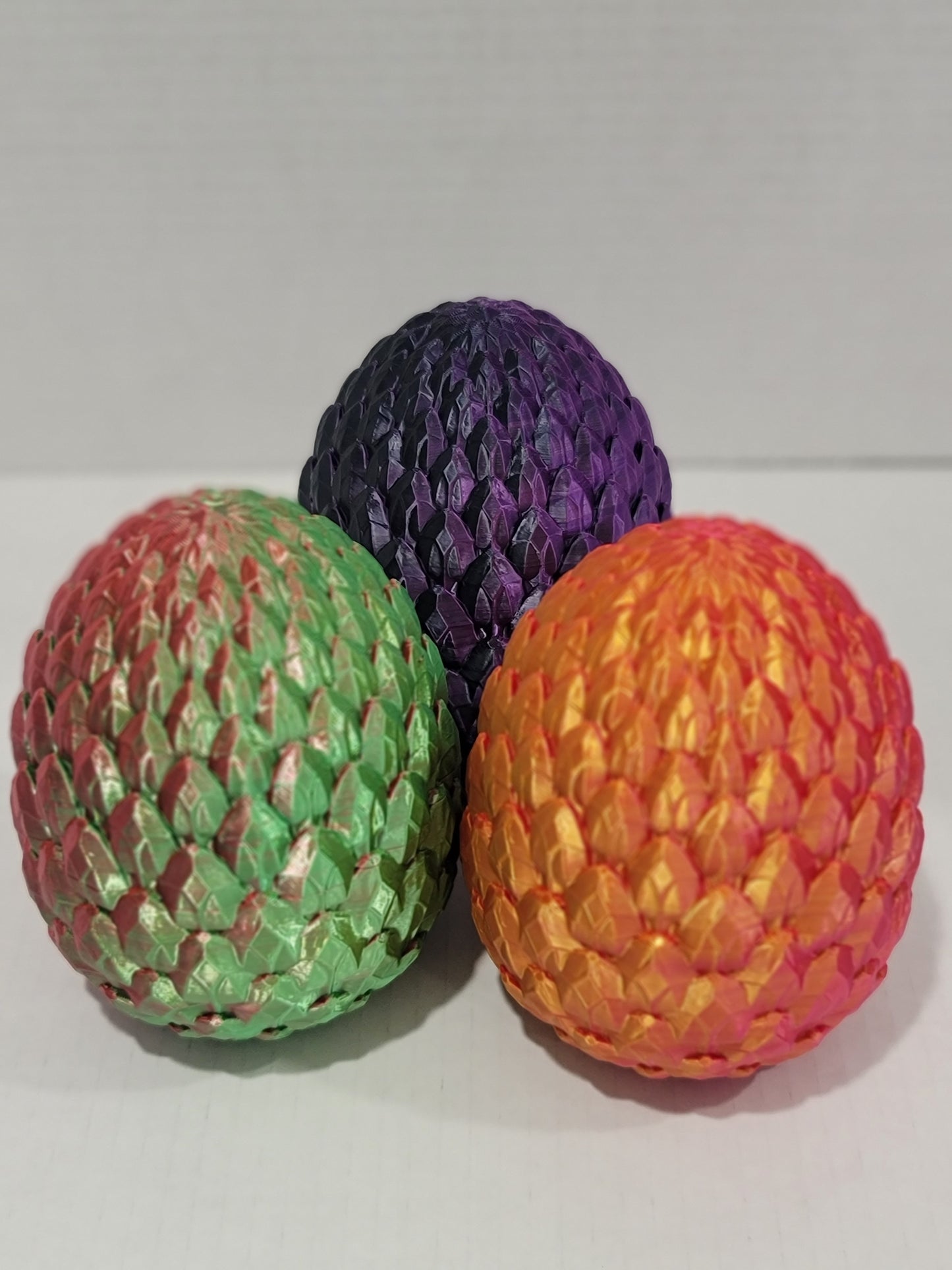Crystal Dragon with Dragon Scale egg  - 3D printed Articulating figurine