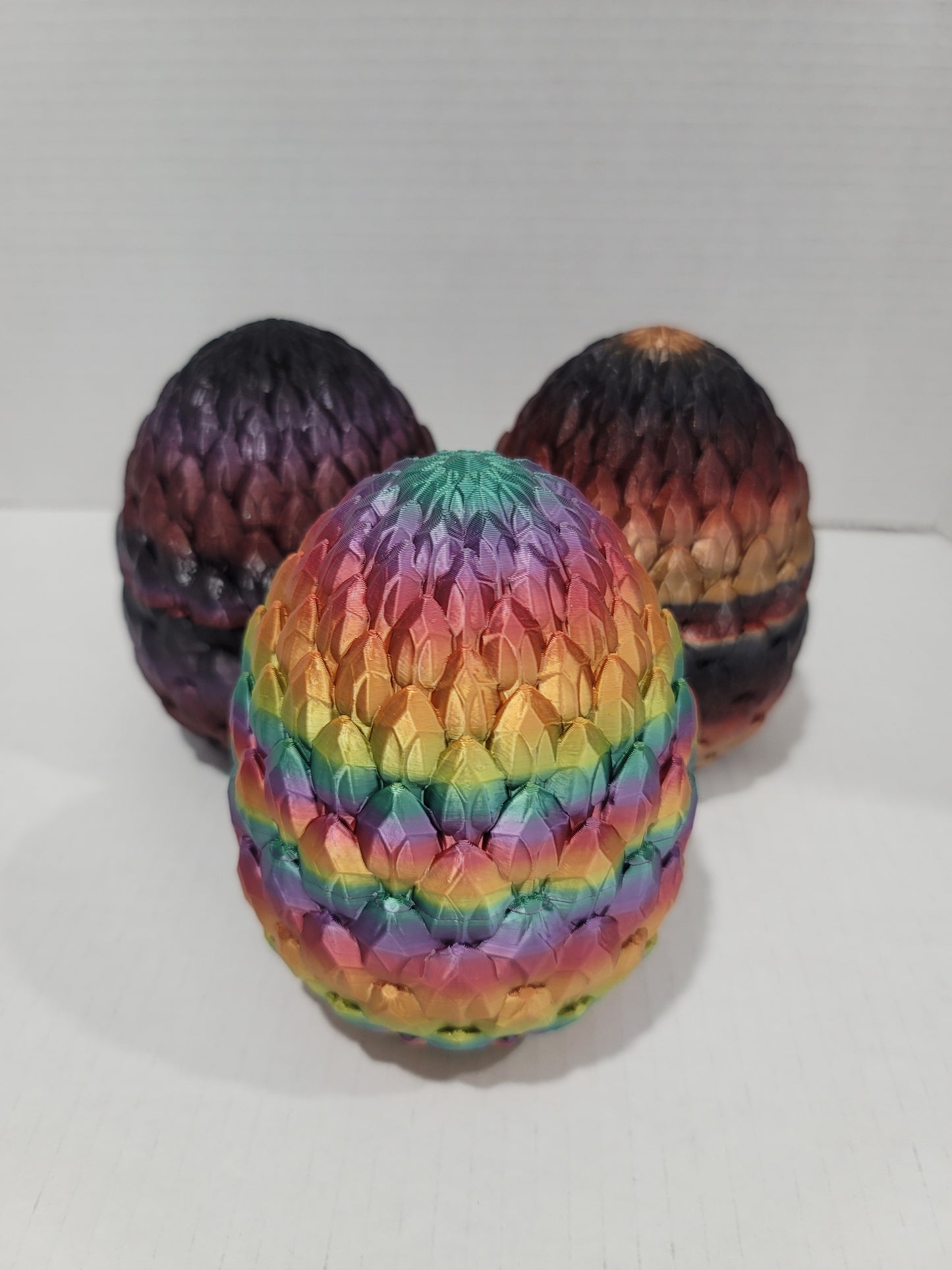 Crystal Dragon with Dragon Scale egg  - 3D printed Articulating figurine