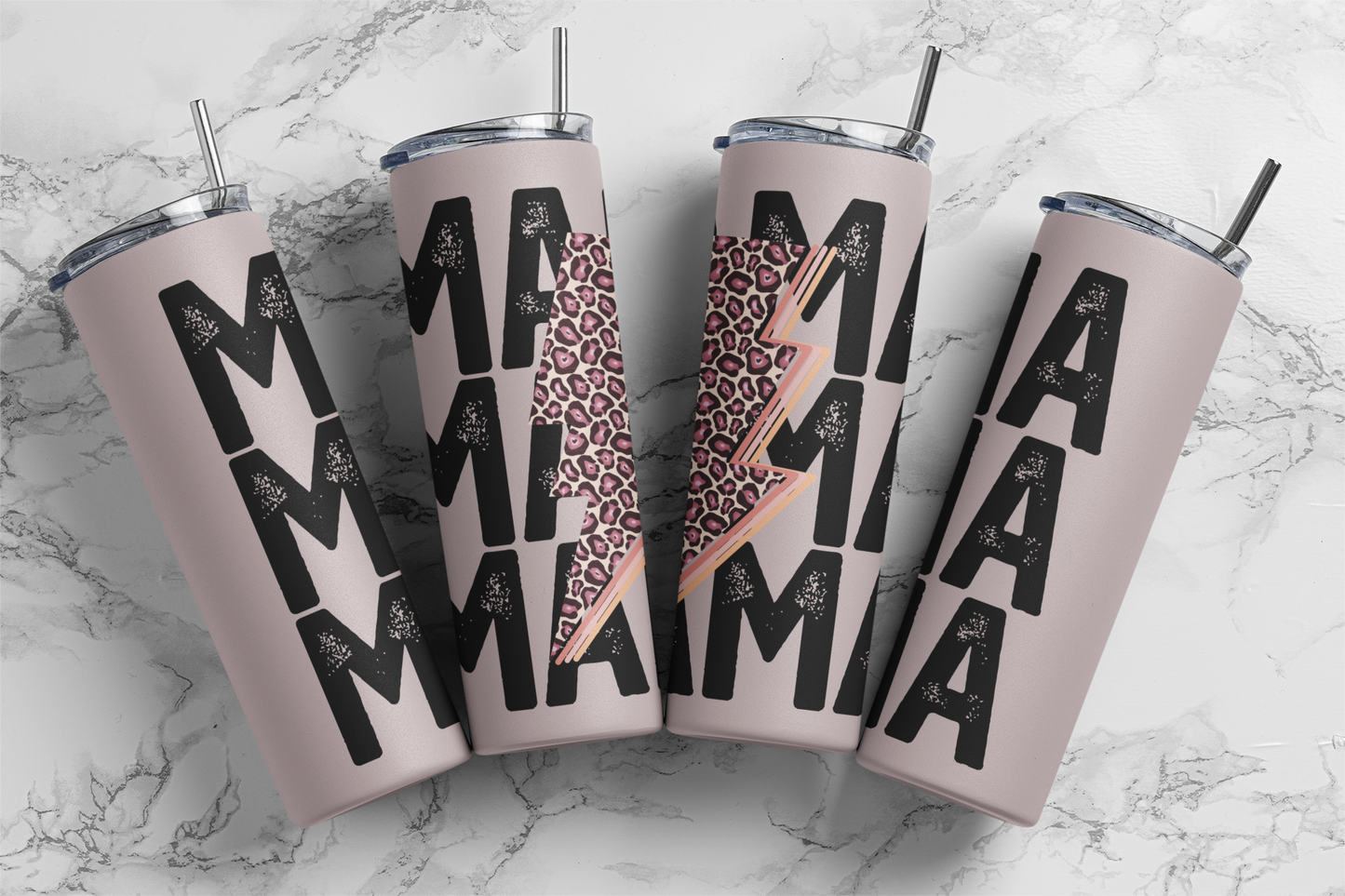 Retro Rocker Mama Design - 20oz Skinny Tumbler