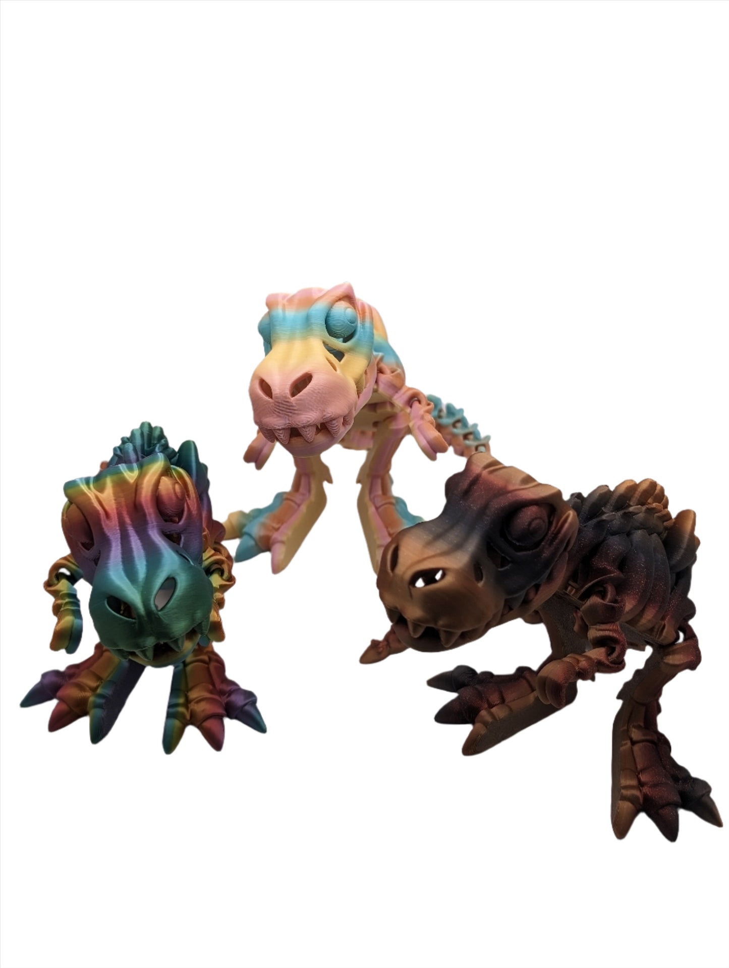 T-Rex Dinosaur with Bone figure - 3D printed Articulating figurine