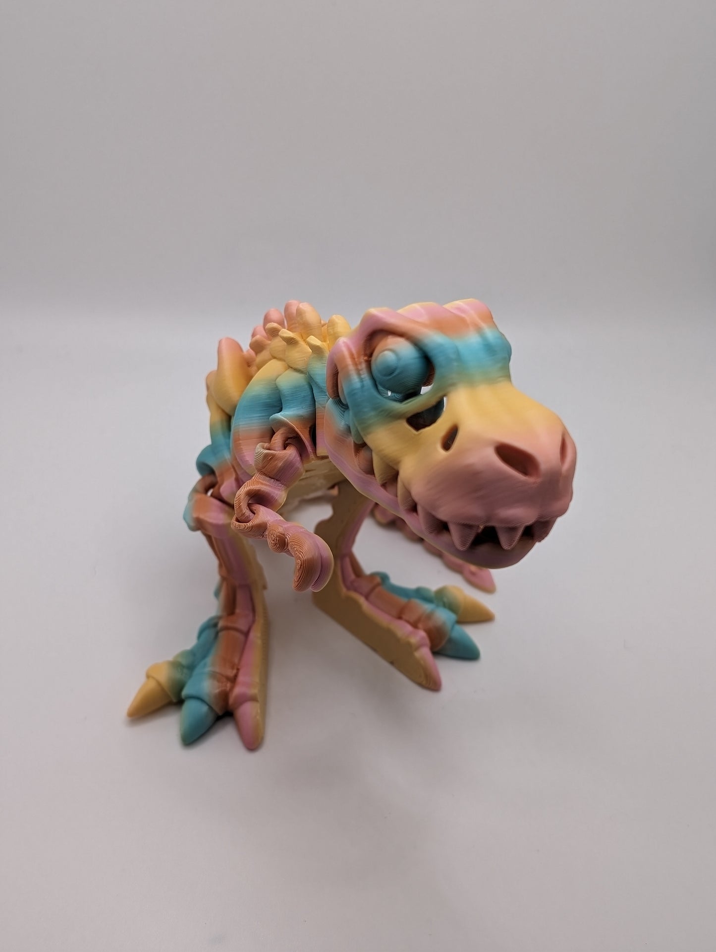 T-Rex Dinosaur with Bone figure - 3D printed Articulating figurine