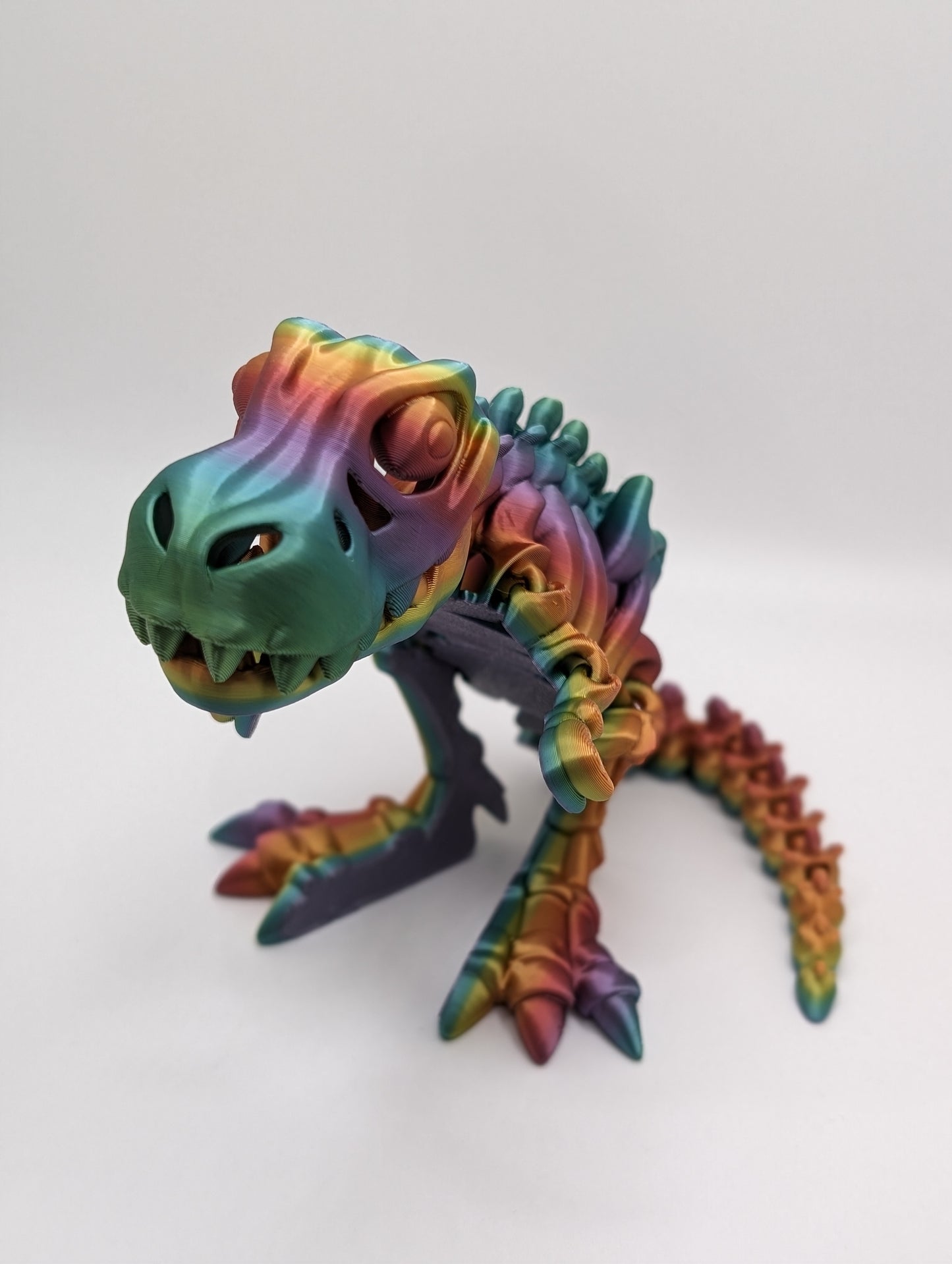T-Rex Dinosaur with Bone figure - 3D printed Articulating figurine
