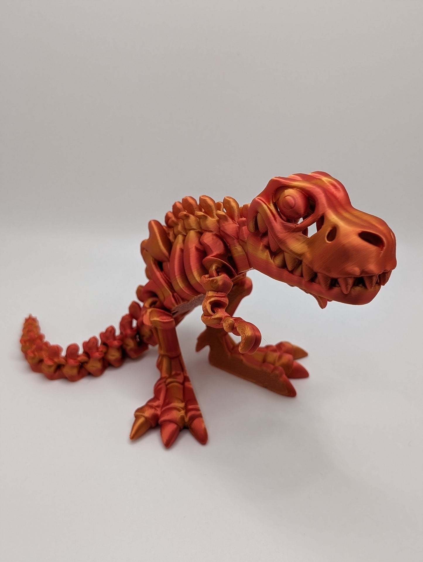 T-Rex Dinosaur with Bone figure - 3D printed Articulating figurine