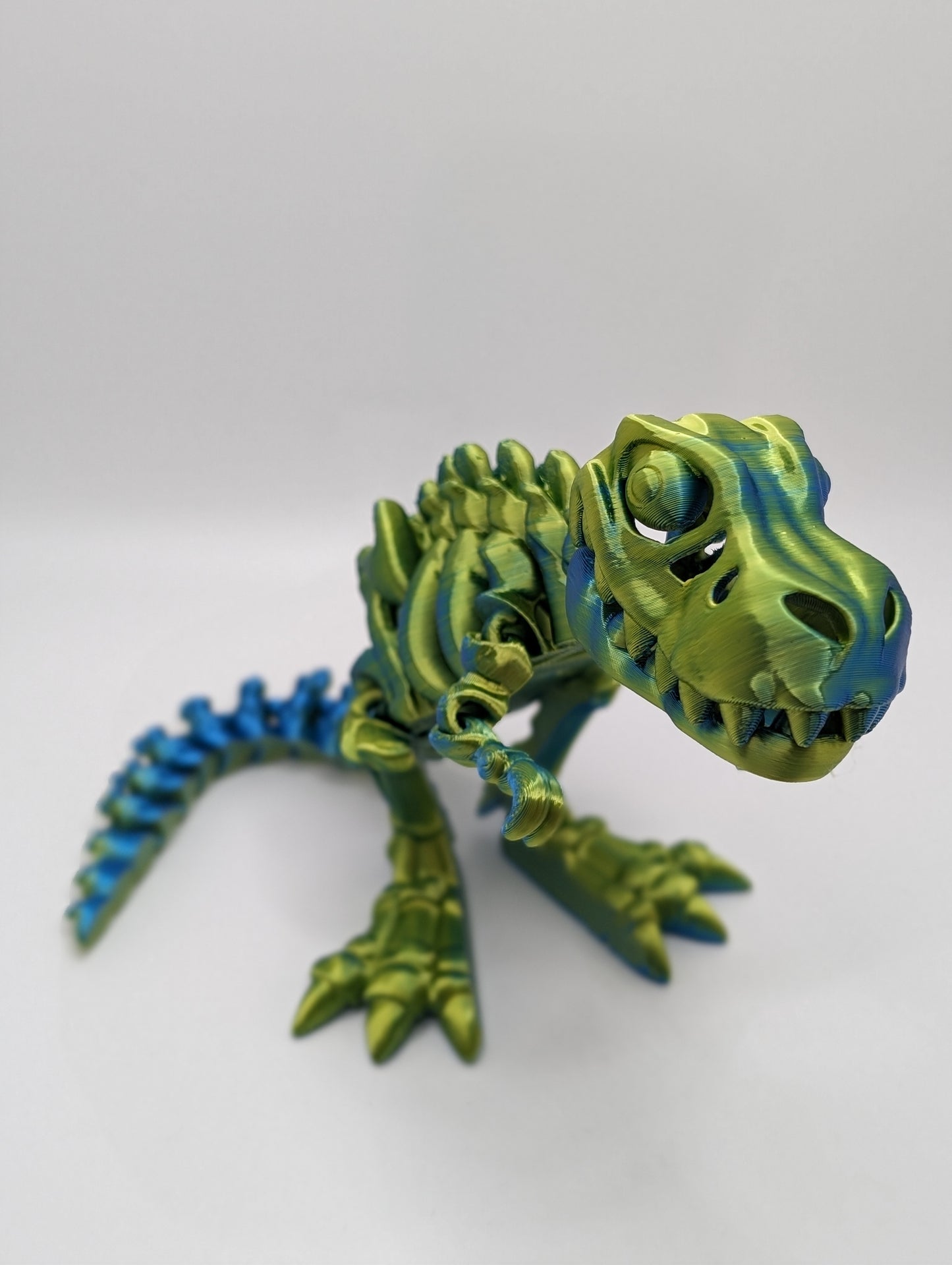 T-Rex Dinosaur with Bone figure - 3D printed Articulating figurine
