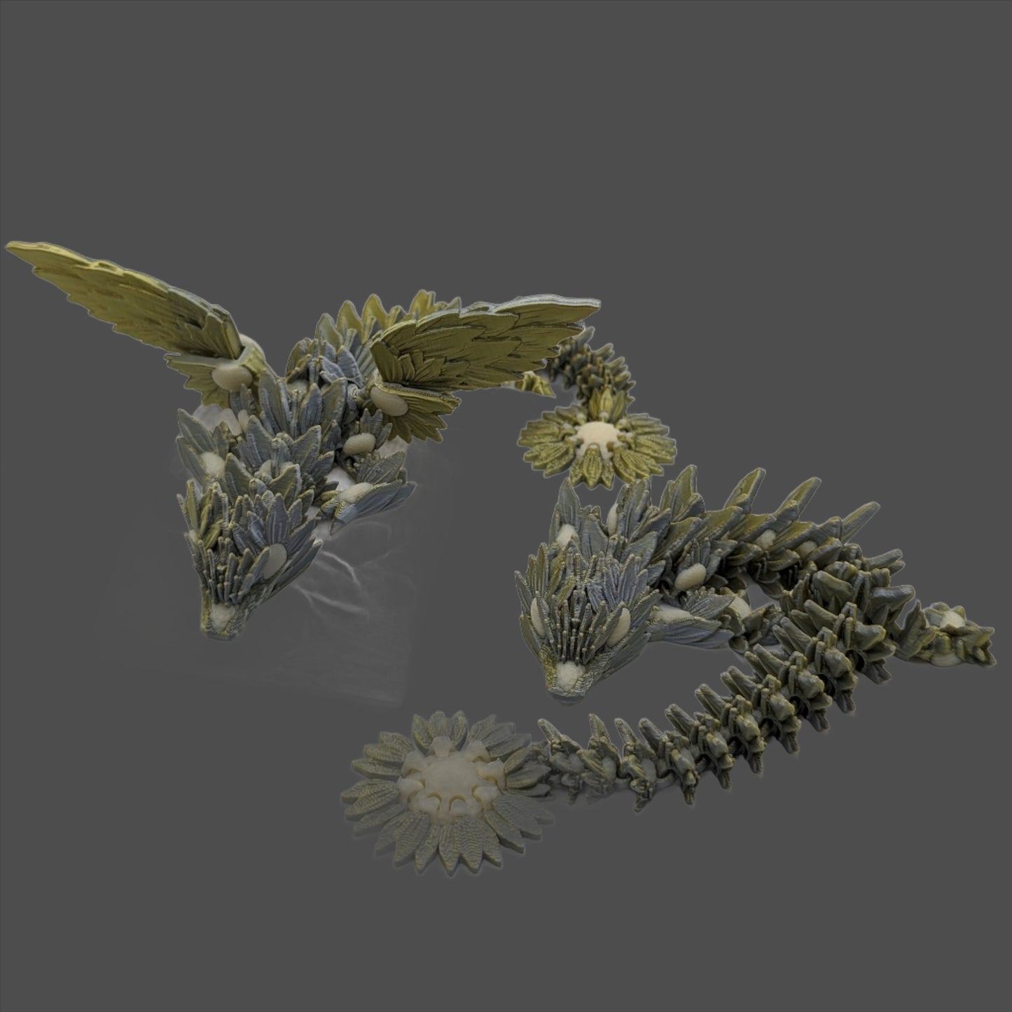 Sunflower Dragon - 3D Printed figurine