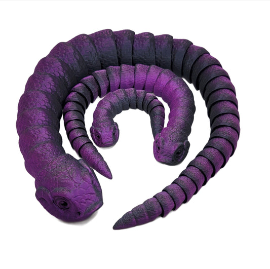 Hognose Snake Family of 3  - 3D printed Articulating figurine