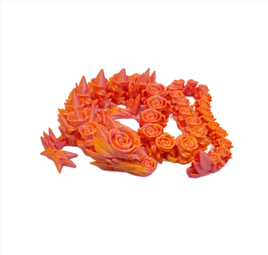 Rose Dragon - 3D printed Articulating figurine