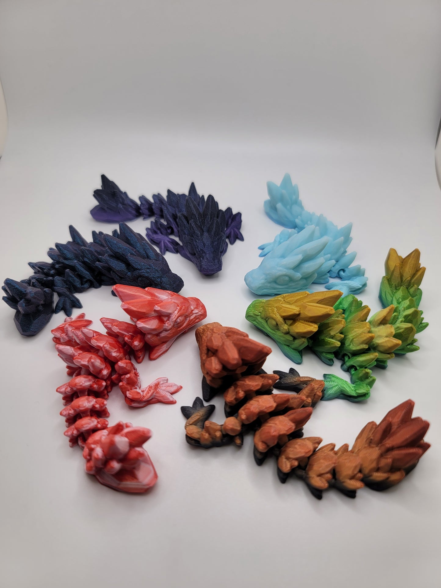 Baby Gemstone Articulating Dragon 3D printed figurine